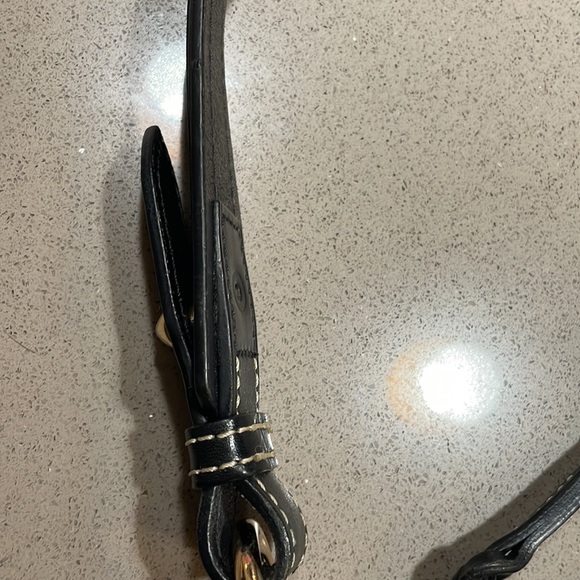 Dooney & Bourke Black and White Logo Shoulder Bag and black canvas tote bundle - Picture 8 of 16